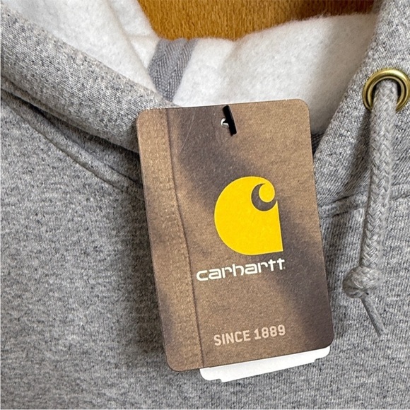 Carhartt Men's Light Gray Hoodie - Picture 3 of 3